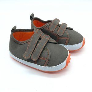 Kuner Toddler Boys Girls Sneakers Canvas Hook & Loop Brown US Size 5